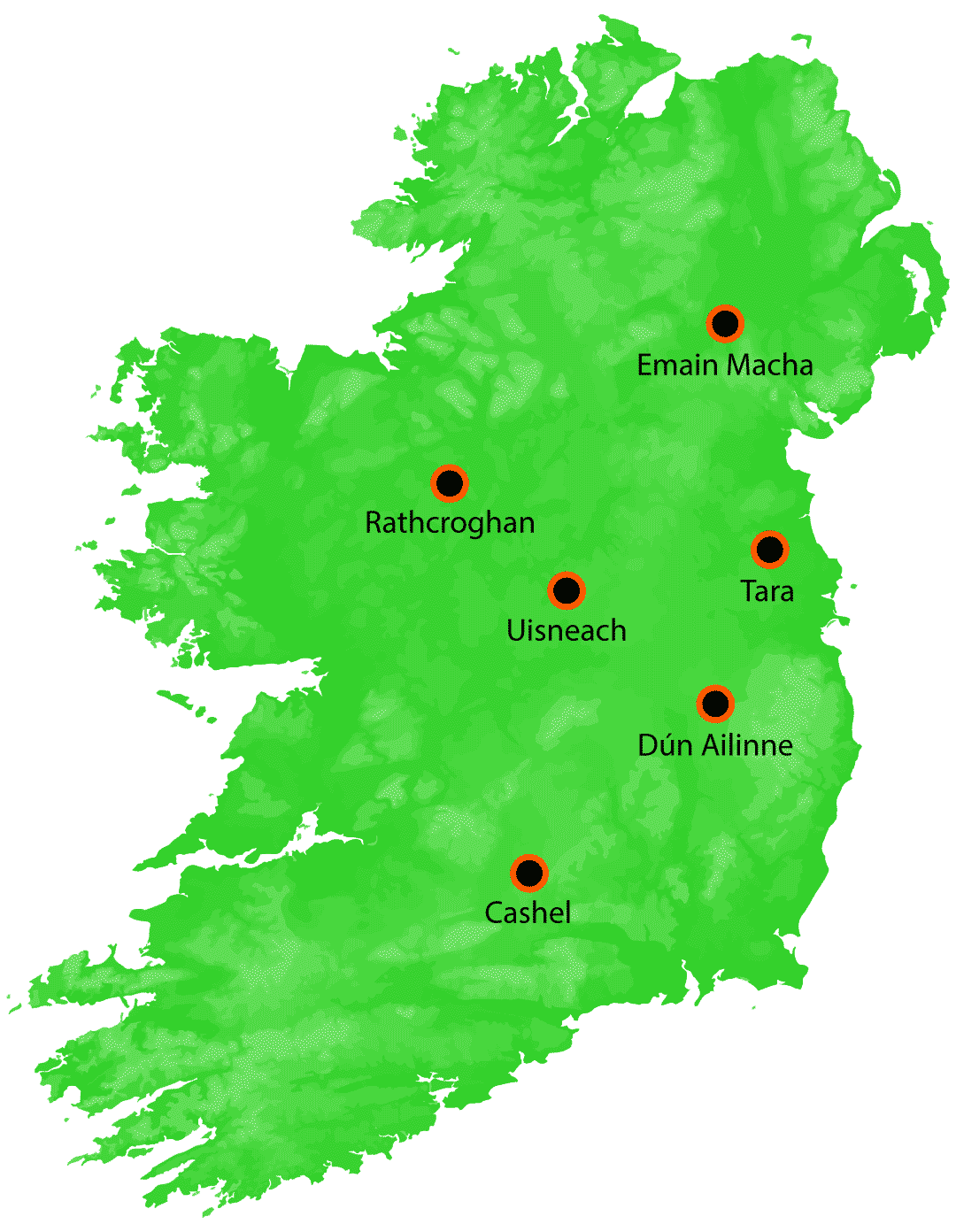 Map Royal Sites Monumental Ireland